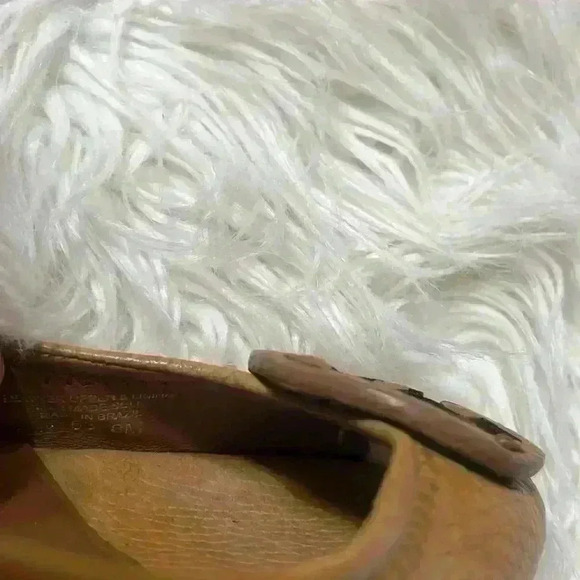 Tory Burch Brown Leather Sally Wedge Pumps Size 8M - Picture 11 of 13